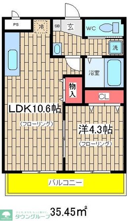 グリーンベルの物件間取画像